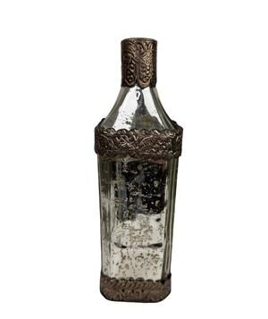Vintage Bella Lux Mercury Silver Royal Stag Pewter Antique Empty Bottle Vase